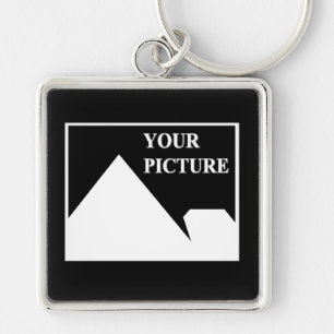 Modern Simple Create Your Own Wedding Picture Keychain