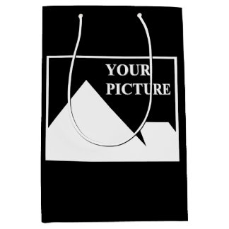 Modern Simple Create Your Own Wedding Picture Medium Gift Bag