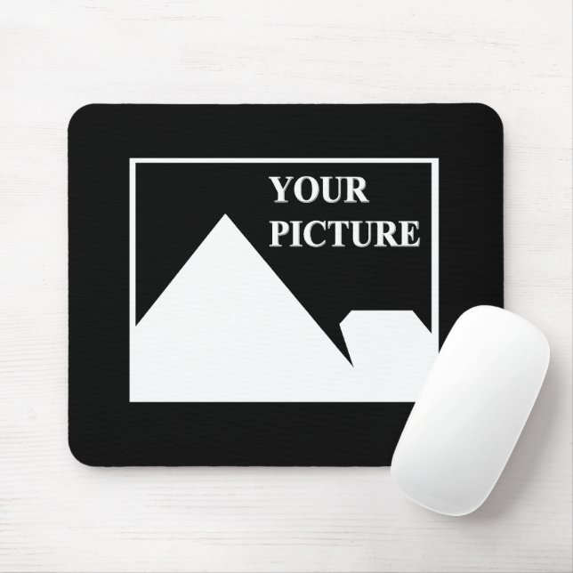 Modern Simple Create Your Own Wedding Picture Mouse Pad (With Mouse)