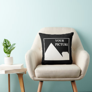 Modern Simple Create Your Own Wedding Picture Throw Pillow