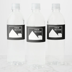 Modern Simple Create Your Own Wedding Picture Water Bottle Label