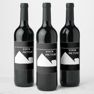 Modern Simple Create Your Own Wedding Picture Wine Label