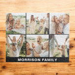 Modern Simple Custom 6 Photo Collage Jigsaw Puzzle<br><div class="desc">Create a fun and memorable activity with our Modern Simple Custom 6 Photo Collage Jigsaw Puzzle! Personalize this puzzle with six of your favourite photos for a unique and meaningful design. Perfect for family gatherings, game nights, or as a thoughtful gift, it combines entertainment with a personal touch. Made with...</div>