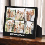 Modern Simple Custom 6 Photo Collage Plaque<br><div class="desc">The Modern Simple Custom 6 Photo Collage Plaque is a beautifully designed keepsake that showcases six cherished photos in a clean, modern layout. Ideal for celebrating special memories, this plaque allows for easy personalization with custom text or family names, making it a versatile gift for any occasion. Crafted from durable...</div>