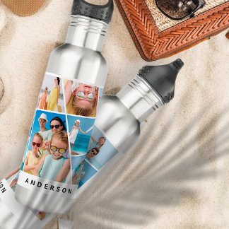 Modern Simple Custom 9 Images Collage Photos 710 Ml Water Bottle