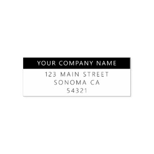 Modern Simple Custom Business Return Address Self-inking Stamp