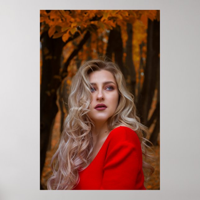 Modern Simple Custom One Photo Poster (Front)