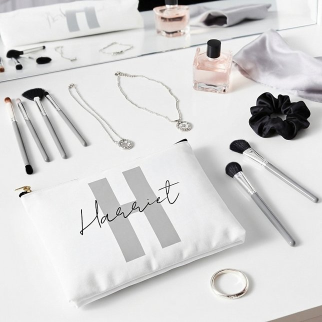 Modern simple custom Personalized  Accessory Pouch (Creator Uploaded)