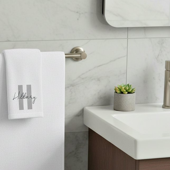 Modern simple custom Personalized  Hand Towel (Creator Uploaded)
