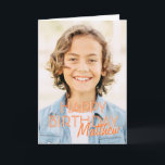 Modern Simple Custom Photo Birthday Greeting Card<br><div class="desc">Design is modern and simple. Add a custom photo of the birthday celebrant and add his/her name,  add a custom message</div>