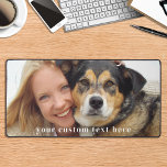 Modern Simple Custom Photo Personalized  Desk Mat<br><div class="desc">This desk mat features a customizable photo perfect for showcasing your favourite picture of family, pets, friends or grandparents. The modern and cute design is ideal for dog lovers, family, and friends, or anyone looking for a fun desk accessory. It's a great addition to any office space and can be...</div>