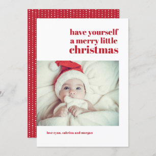 Modern Simple Customizable Photo Christmas Card