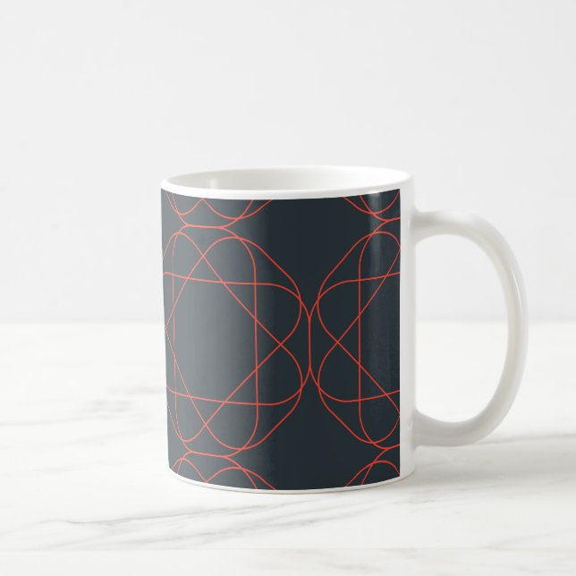 Modern, simple, cute, playful geometric pattern coffee mug (Right)