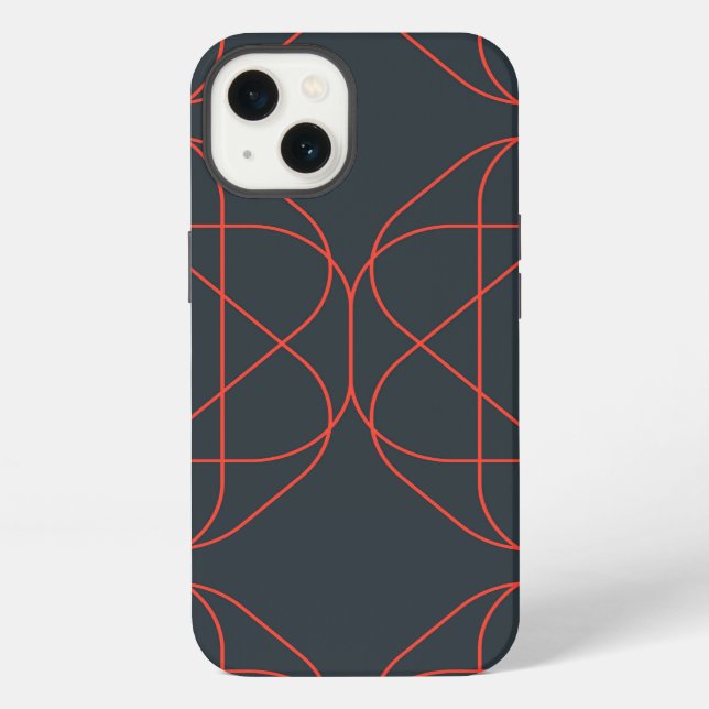 Modern, simple, cute, playful geometric pattern iPhone case (Back)