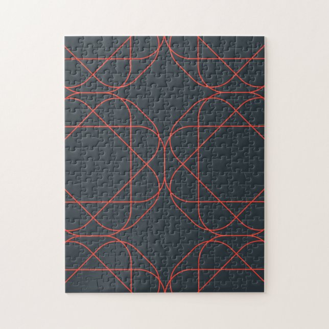 Modern, simple, cute, playful geometric pattern jigsaw puzzle (Vertical)