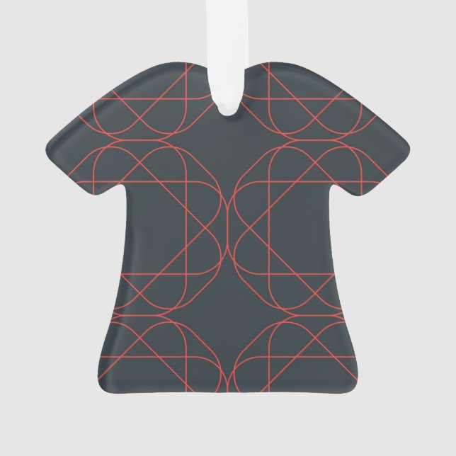 Modern, simple, cute, playful geometric pattern ornament (Back)