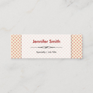 Modern Simple Cute Polka Dots Mini Business Card