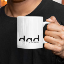 Modern Simple Dad with Kids Children Names