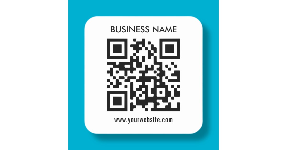 Qr Code Square Sticker Designs Modern simple design | Easily upload your QR code Square Sticker | Zazzle