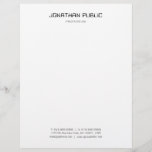 Modern Simple Design Elegant Black White Template Letterhead<br><div class="desc">Modern Simple Design Elegant Black White Template Letterhead.</div>