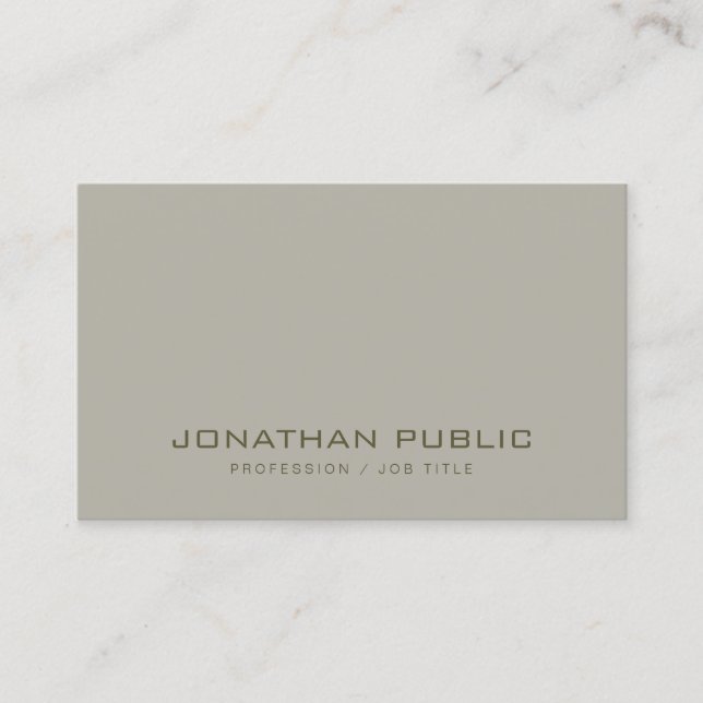 Modern Simple Design Professional Elegant Template Business Card (Front)