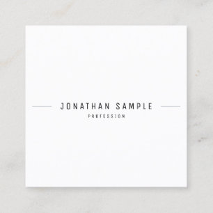 Modern Simple Design Trendy Elegant Template Cool Square Business Card