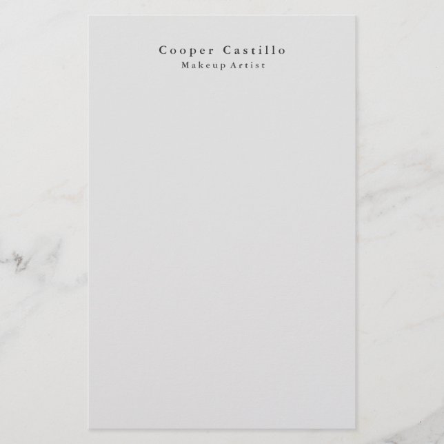Modern Simple Dim Grey Professional Minimalist Stationery (Front)