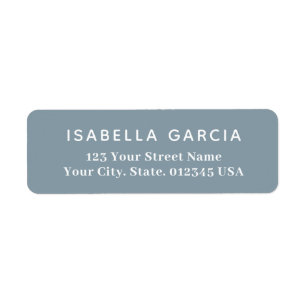 Modern Simple Dusty Blue Return Address