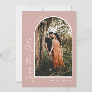 Modern Simple Elegant Blush Pink Save The Date