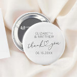 Modern Simple Elegant Chic Minimal Heart Wedding 2 Inch Round Button<br><div class="desc">This simple and modern design is composed of sans serif and playful cursive typography with doodle hearts. Perfect for wedding party favours.</div>