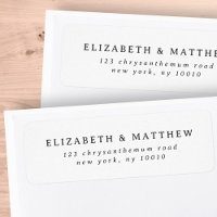 Modern Simple Elegant Chic Wedding Return Address