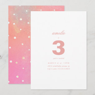 Modern Simple Elegant Custom Kids Birthday Invitation