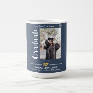 Modern Simple Elegant Graduation gold Cap Thanks Coffee Mug