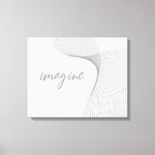 Modern, simple, elegant graphic design of Imagine Canvas Print