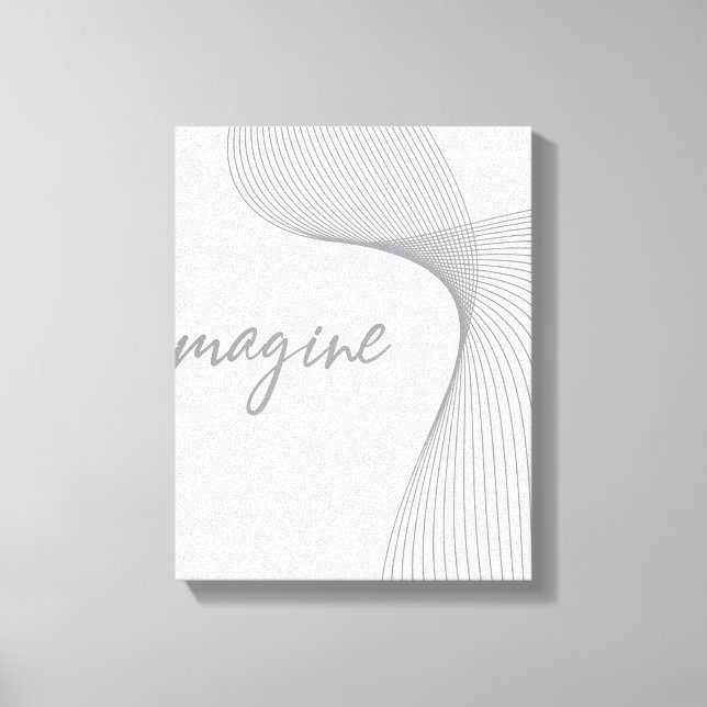 Modern, simple, elegant graphic design of Imagine Canvas Print (Front)