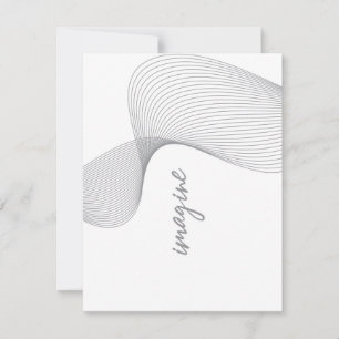 Modern, simple, elegant graphic design of Imagine Card