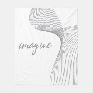 Modern, simple, elegant graphic design of Imagine Fleece Blanket