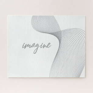 Modern, simple, elegant graphic design of Imagine Jigsaw Puzzle
