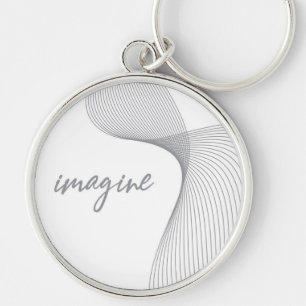 Modern, simple, elegant graphic design of Imagine Keychain