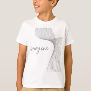 Modern, simple, elegant graphic design of Imagine T-Shirt