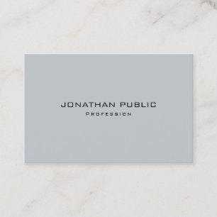 Modern Simple Elegant Grey Template Professional Business Card