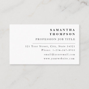 Modern Simple Elegant Minimal Business Card