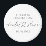 Modern Simple Elegant Minimal Heart Bridal Shower Magnet<br><div class="desc">This simple and modern design is composed of sans serif and playful cursive typography with doodle hearts. Perfect for wedding bridal showeer party favours.</div>
