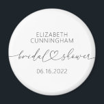 Modern Simple Elegant Minimal Heart Bridal Shower Magnet<br><div class="desc">This simple and modern design is composed of sans serif and playful cursive typography with doodle hearts. Perfect for wedding bridal showeer party favours.</div>