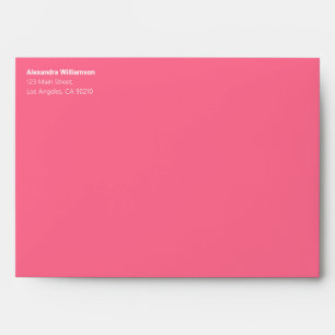 Modern Simple Elegant Pink Floral Personal Brand Envelope