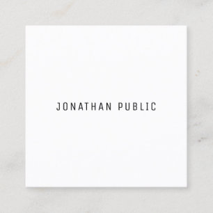 Modern Simple Elegant Professional Template Trendy Square Business Card
