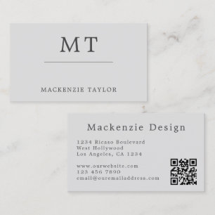 Modern Simple Elegant Professional with QR Code Business Card