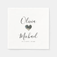 Modern simple elegant script couples names wedding