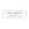 Modern simple elegant script return address