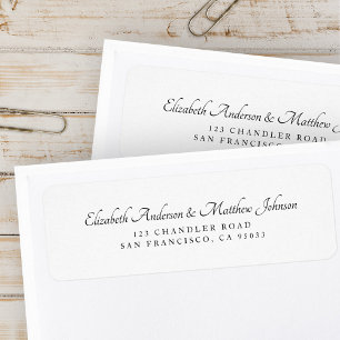 Modern Simple Elegant Script Return Address